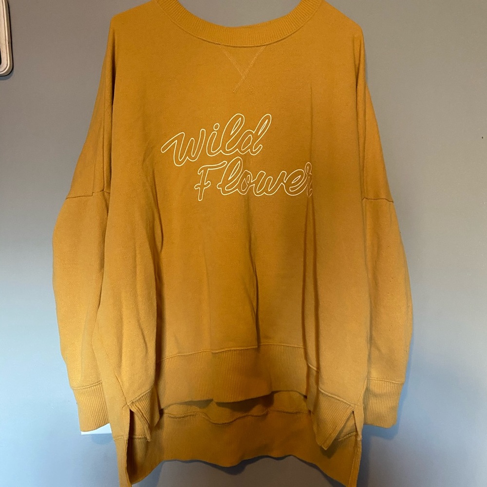 Yellow wild flower sweater